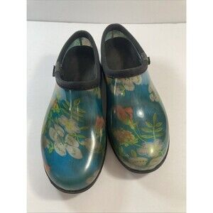 Sloggers Floral Design Waterproof Rain Shoes Women's Size 7 Nurse Shoes